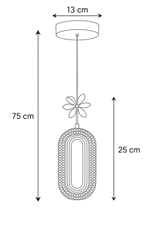 Led Alfa Tekli Gold Ledli Led Avize